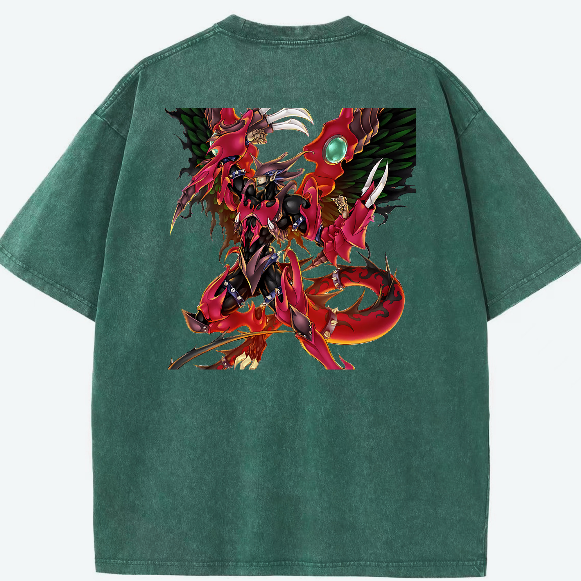 （画像用） 遊☆戯☆王 Yu-Gi-Oh! 綿100% ヴィンテージ風 半袖Tシャツ（背面プリント）